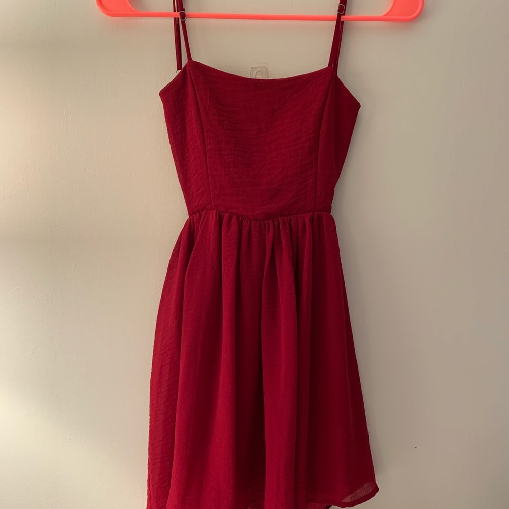 Lucy in the Sky Red Chiffon Dress